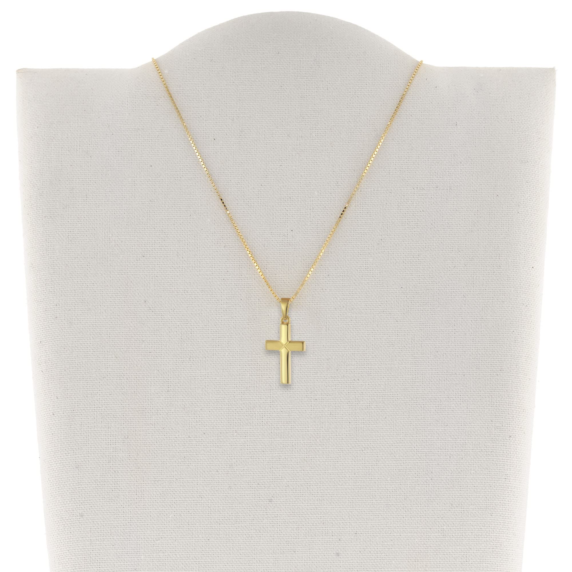trendor Halsketten Kreuz-Anhänger Kinder Gold 333 42cm