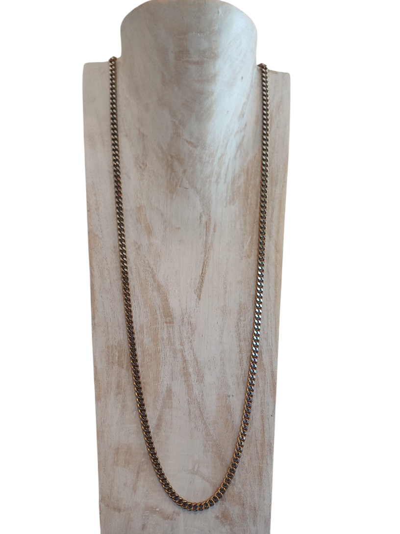 Alevá Bijoux Collane Groumette Halskette Bronze Silber 85 cm