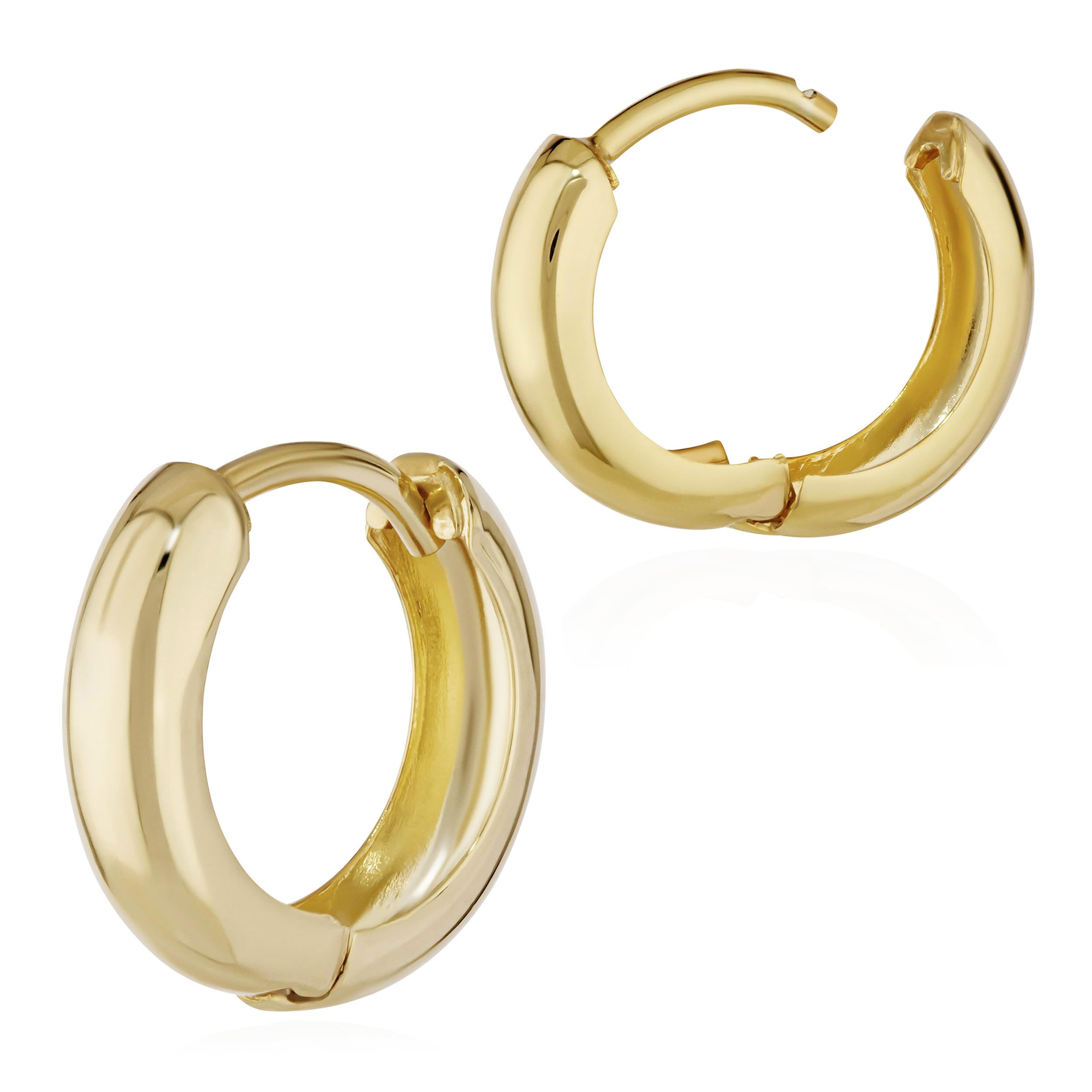 NKlaus JEWELLERY Klappcreolen 585 Gelbgold 12,2 mm Paar