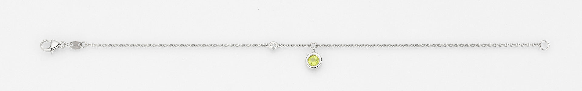 Eugen Rühle Armbänder Armband 0,02ct WSI 585 Gelbgold Peridot