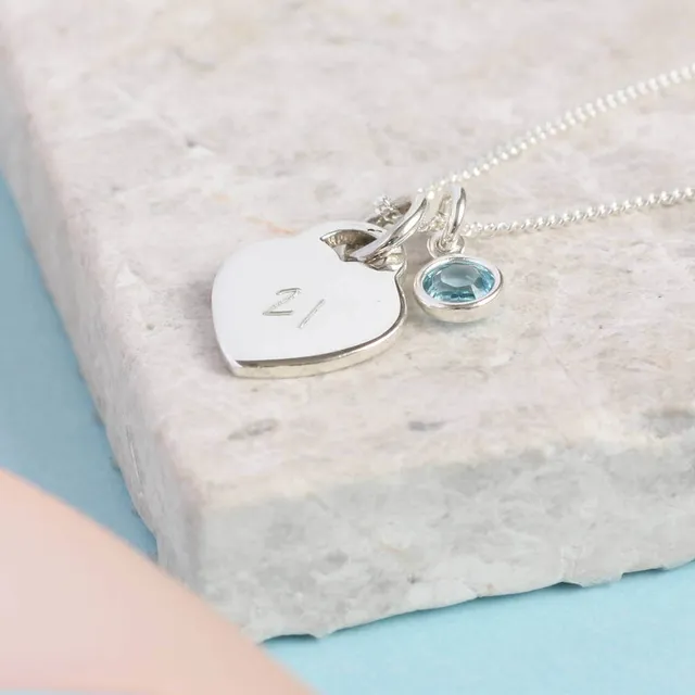 Joy by Corrine Smith 21st Birthday Herz Halskette Silber