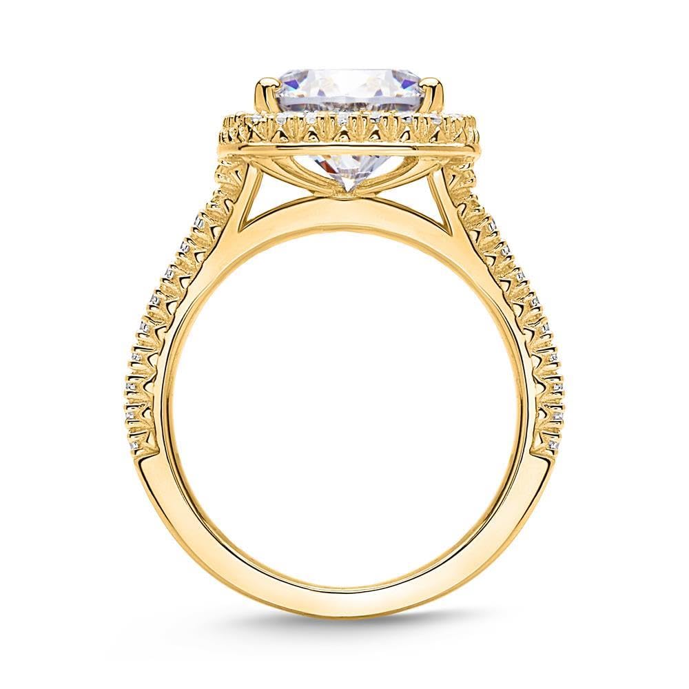 JEWLIX Verlobungsring 925 Silber vergoldet Zirkonia 54mm