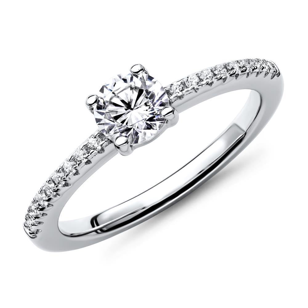 JEWLIX Verlobungsring 925 Silber Ring 50mm Zirkonia