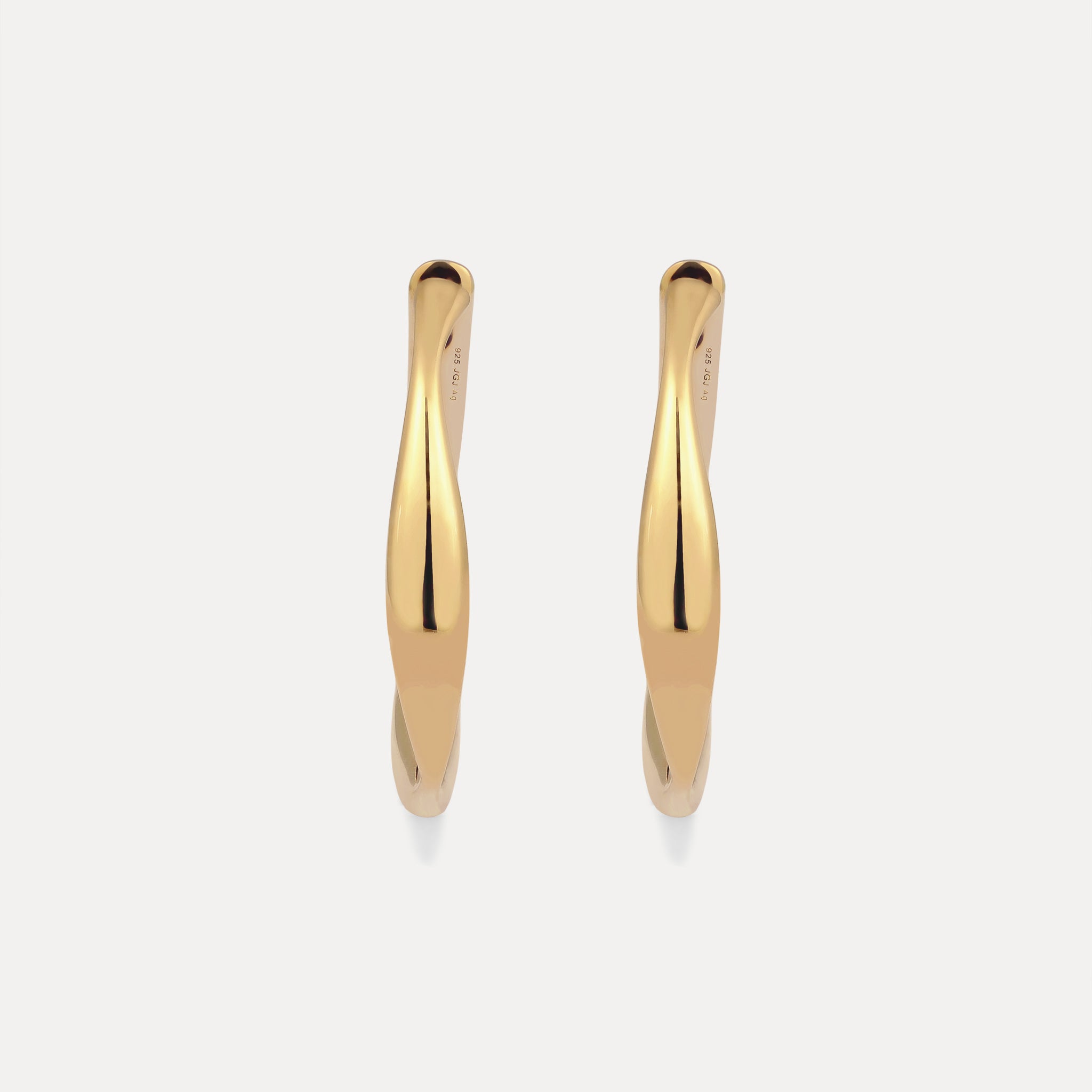 Stilnest Canyon Creolen Ohrringe 24k Gold Vermeil organisch