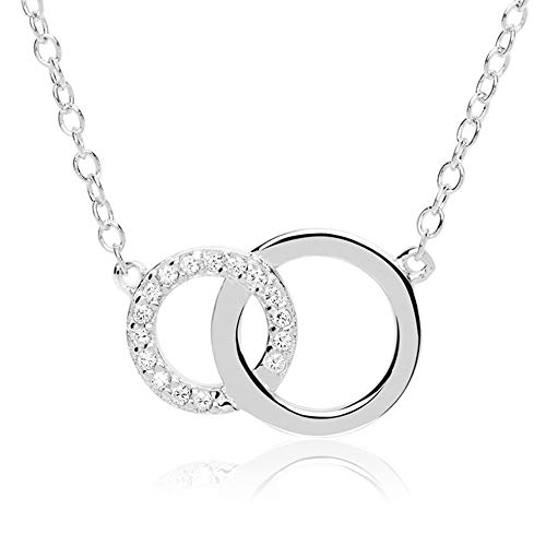 JEWLIX Kreise Kette 925er Silber Zirkonia