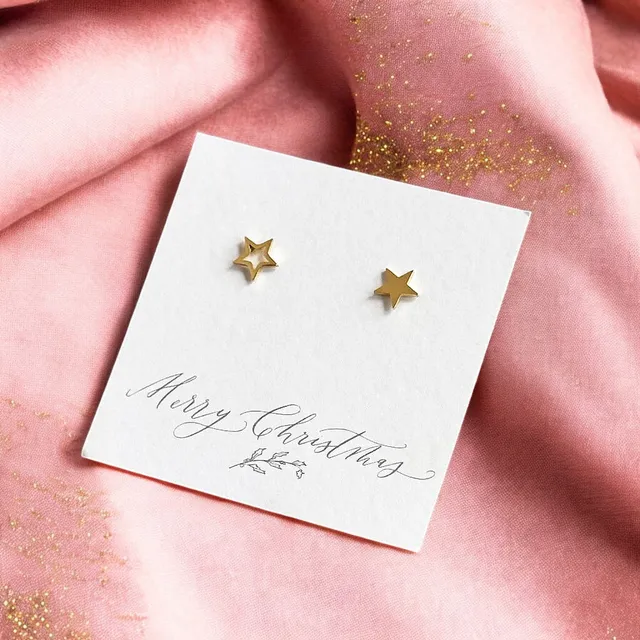 Joy by Corrine Smith Star Ohrstecker Gold Stern asymmetrisch