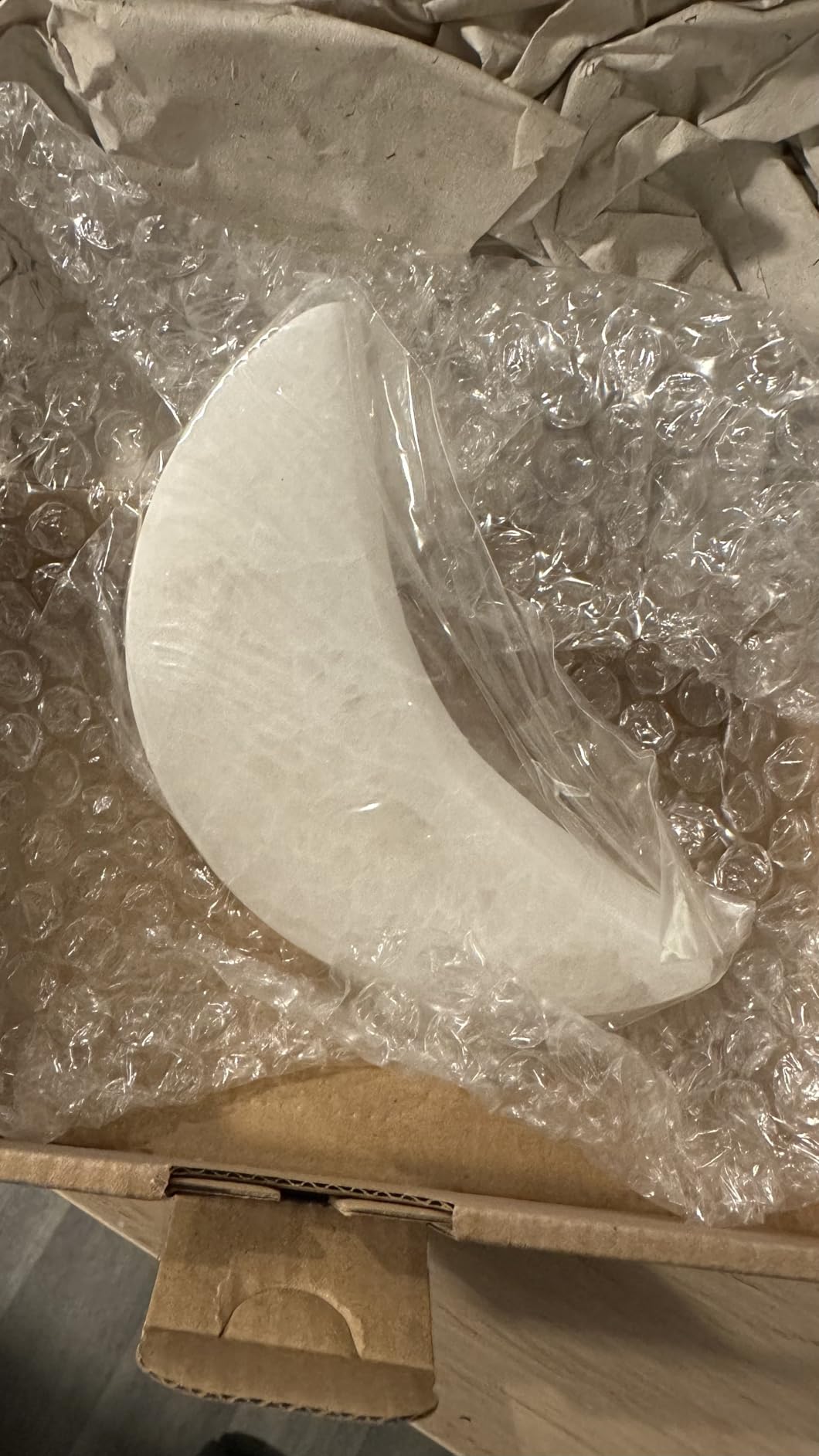 NKlaus Healing Crystals Selenit Aufladeplatte Halbmond