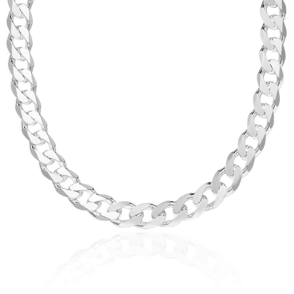 JEWLIX Panzerketten Silberkette 925 Herren 9,5 mm 50 cm