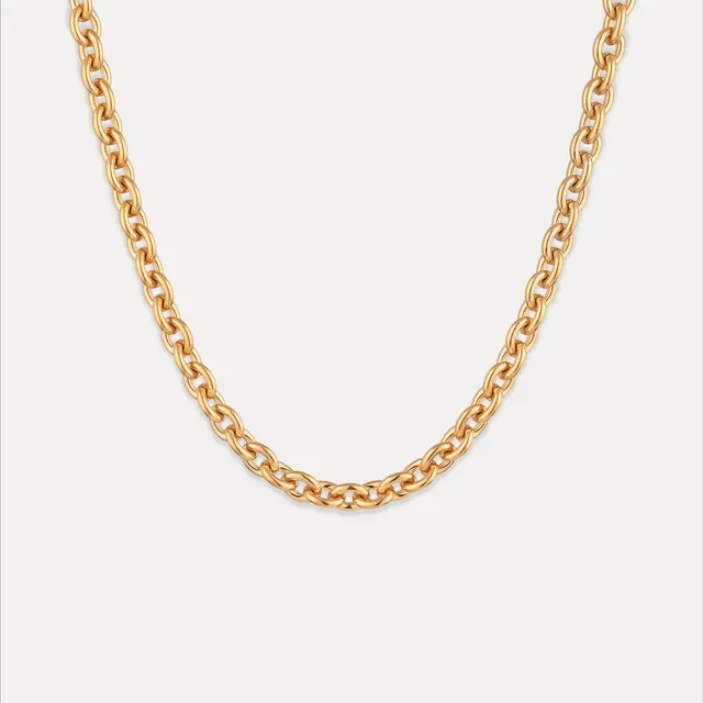 Stilnest Bold Kette Halskette Gold Vermeil 40cm