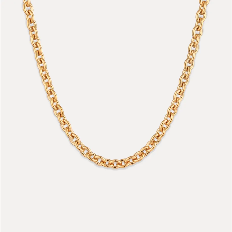Stilnest Bold Kette Halskette Gold Vermeil 40cm