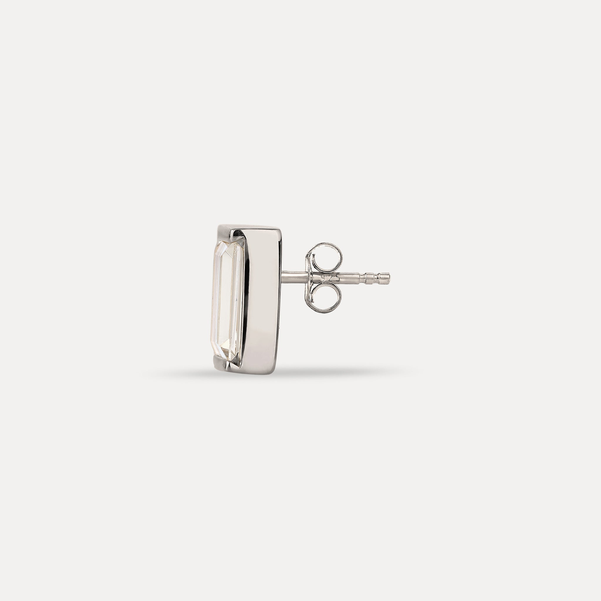 Stilnest Balance Baguette Ohrstecker Beryll Gold Vermeil Single