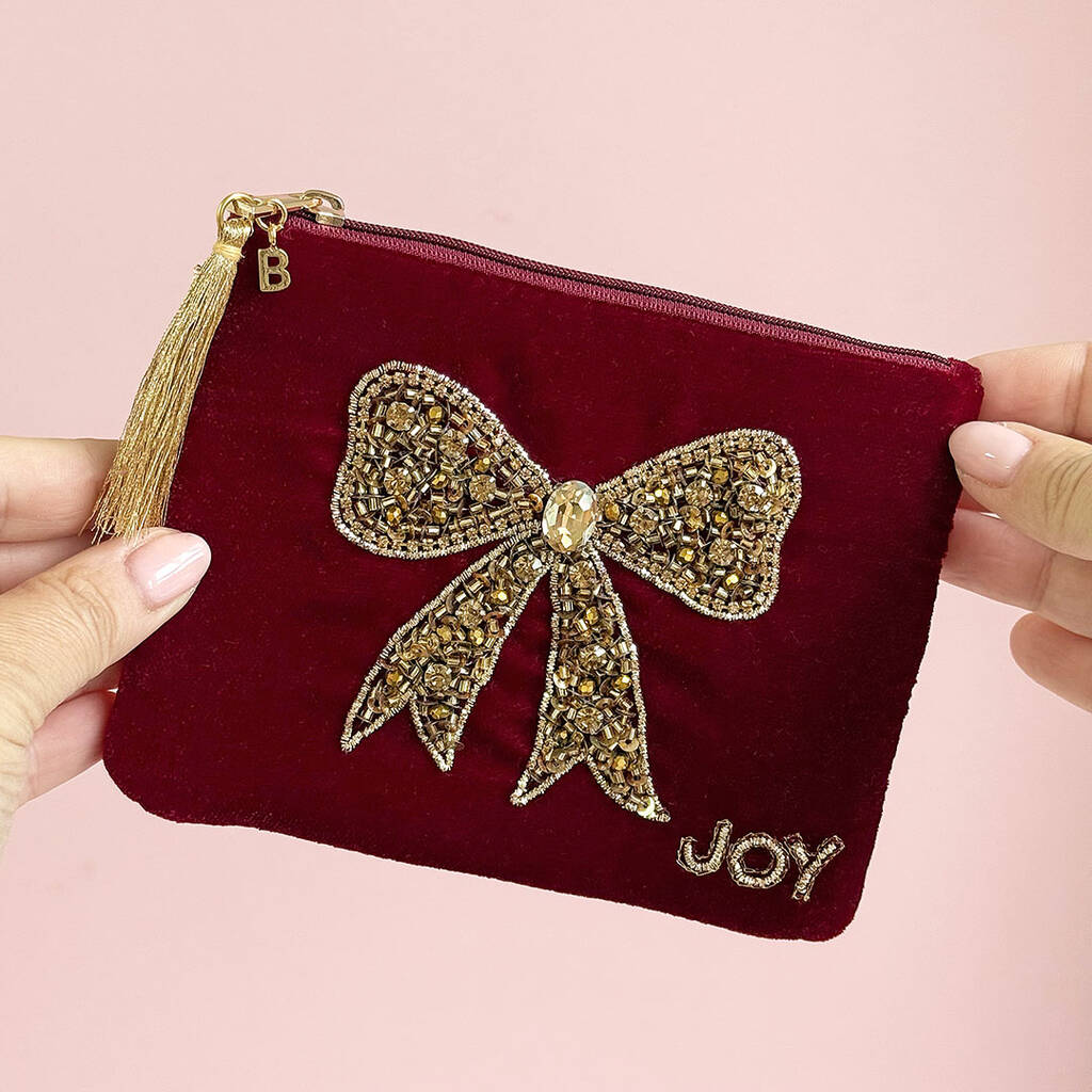 Joy by Corrine Smith Keepsake Charms Samt-Täschchen Initiale 15cm