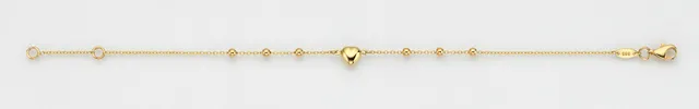 Eugen Rühle Armbänder 37.3632 Armband Gelbgold Herz Kugeln