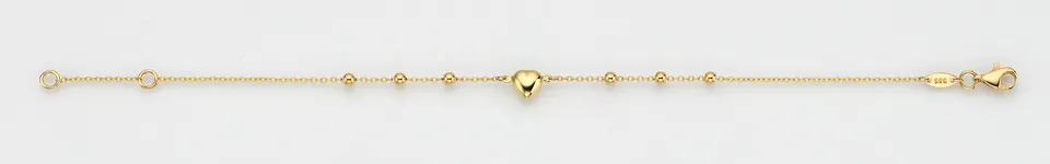 Eugen Rühle Armbänder 37.3632 Armband Gelbgold Herz Kugeln
