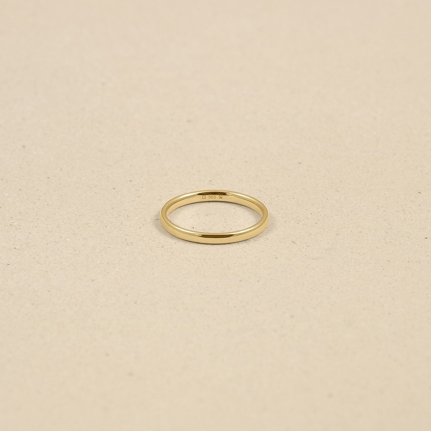 Stilnest Fair Bands Simple Round Ring 585 Gold Gr. 54