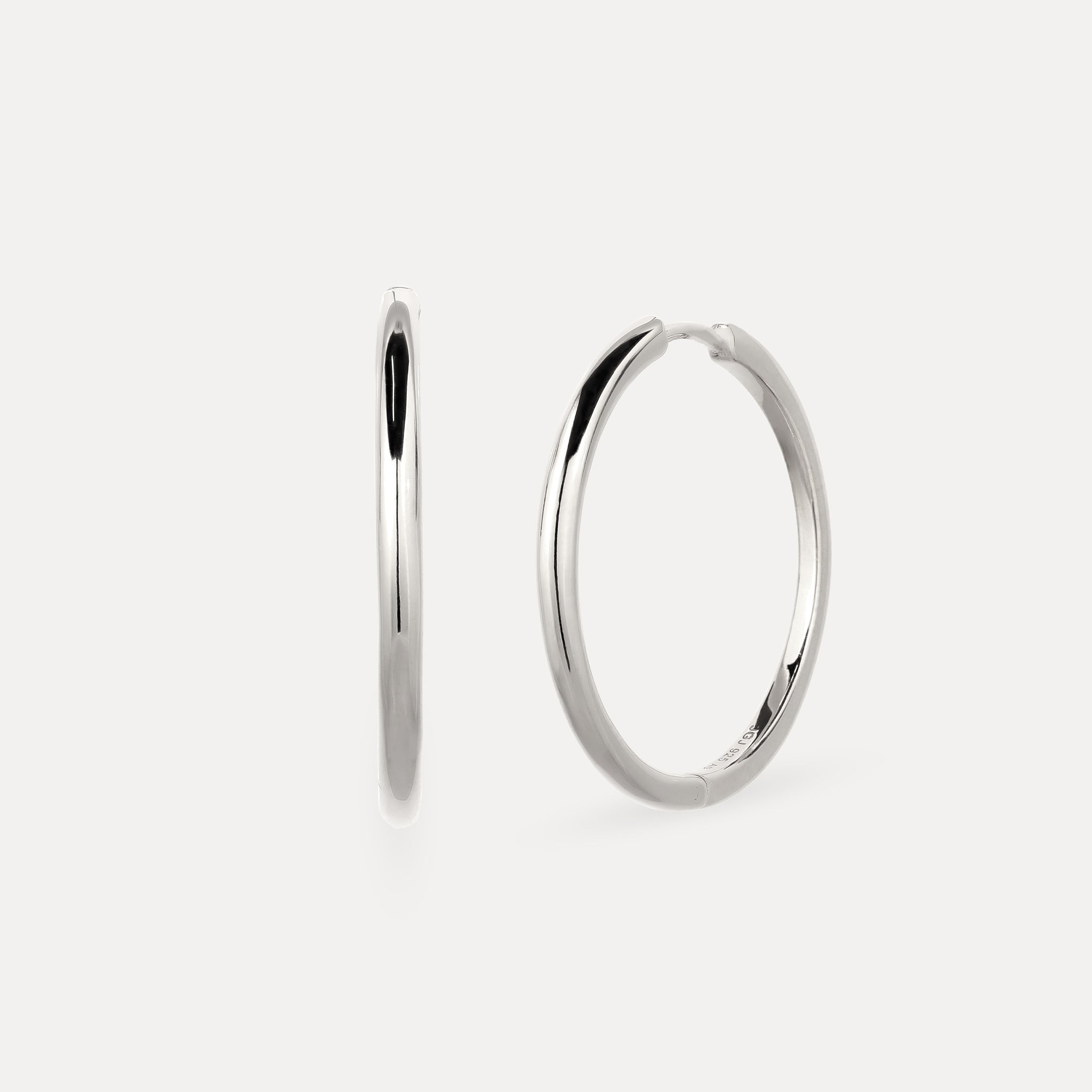 Stilnest Double-Sided Creolen Vermeil Silber Wende-Design