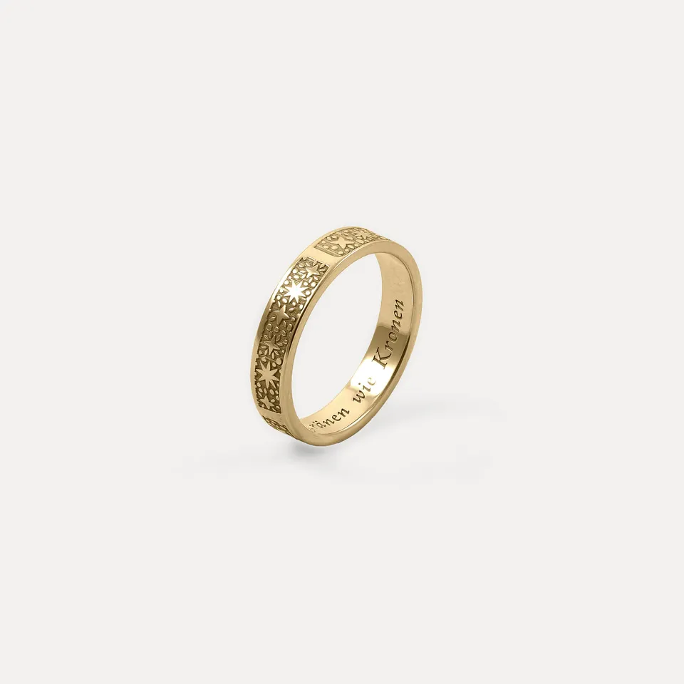 Stilnest Queen of Tears Ring 585 Gold Größe 52 Fairtrade