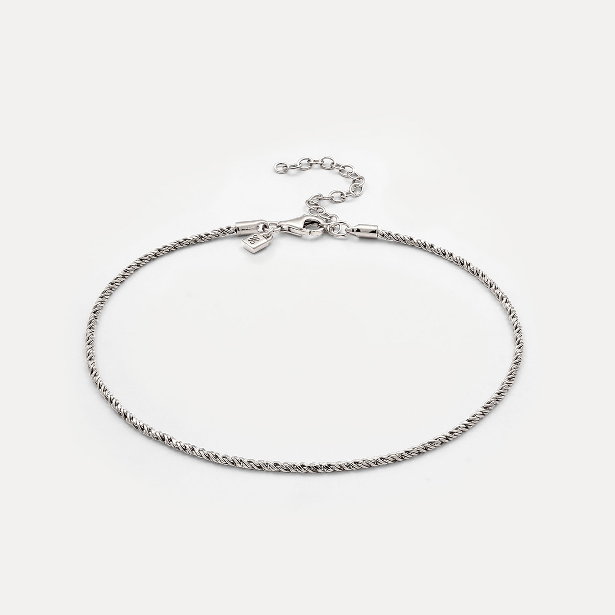 Stilnest Spiral Chain Fußkette Gold Vermeil verstellbar