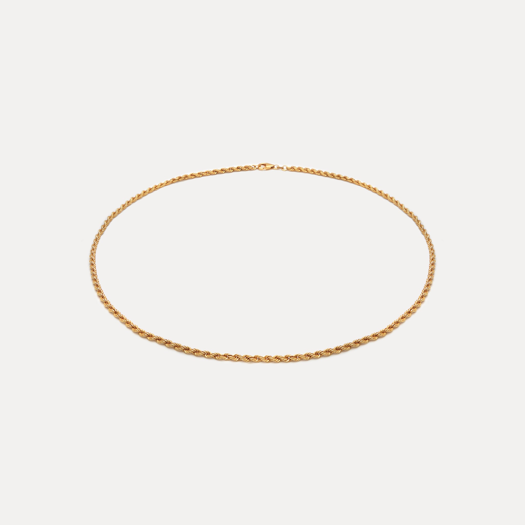 Stilnest Kordelkette 3,2 mm Gold Vermeil Silber 45 cm