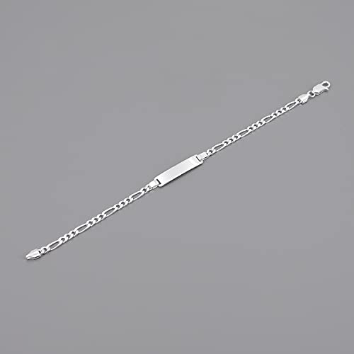 trendor Armbänder Gravur-Armband 41389 Silber Figaro mit Namen