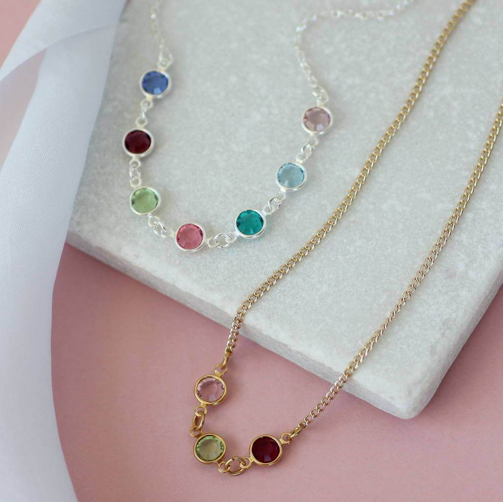 Joy by Corrine Smith Family Birthstone Halskette Gold Geburtsstein
