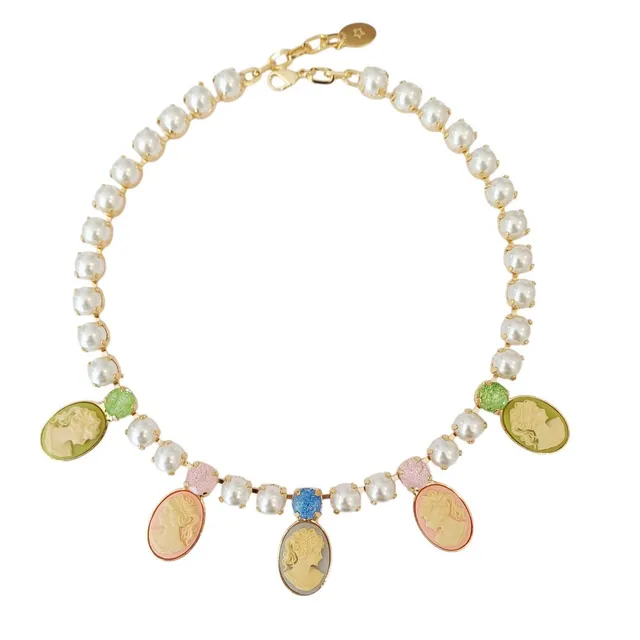 Alevá Bijoux Katia Halskette Gold Perlen 40 cm