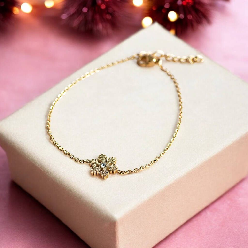Joy by Corrine Smith Snowflake Armband Gold mit Kristall