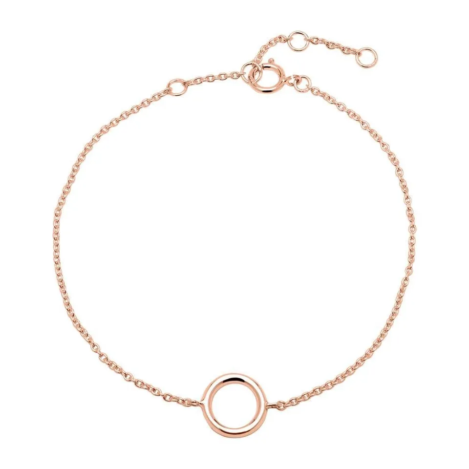 JEWLIX ID Kreis Armband 925er Silber rosévergoldet