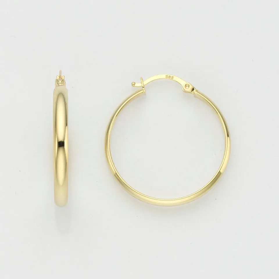 Eugen Rühle Ohrschmuck 80.7888 Creolen 585 Gelbgold 28 mm Bügel