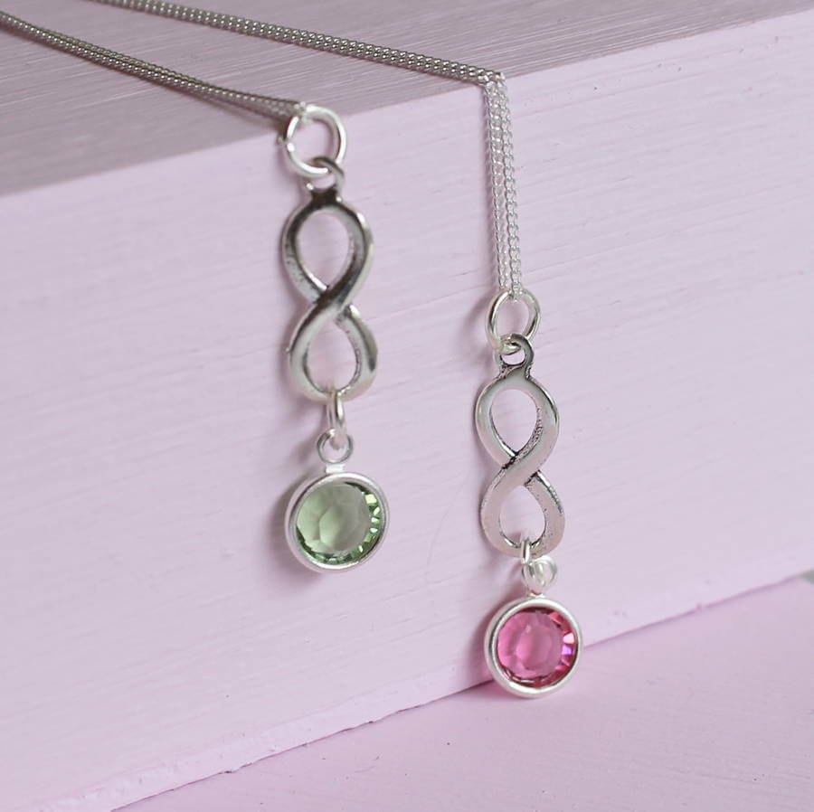Joy by Corrine Smith Infinity Halskette Sterlingsilber Geburtsstein