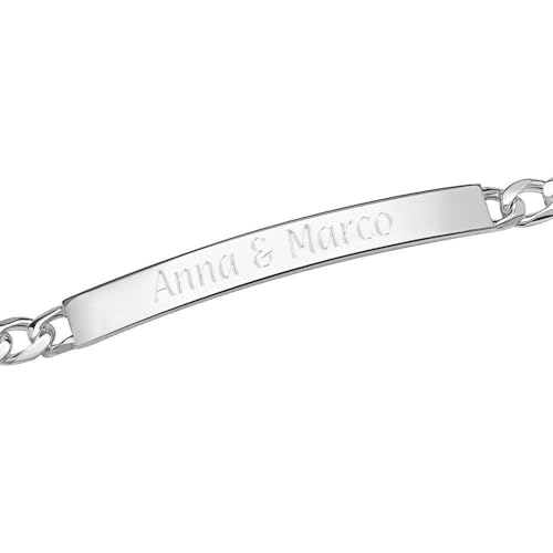 JEWLIX ID-Armband 925 Silber 4,5 mm Gravur ID0045 Armband