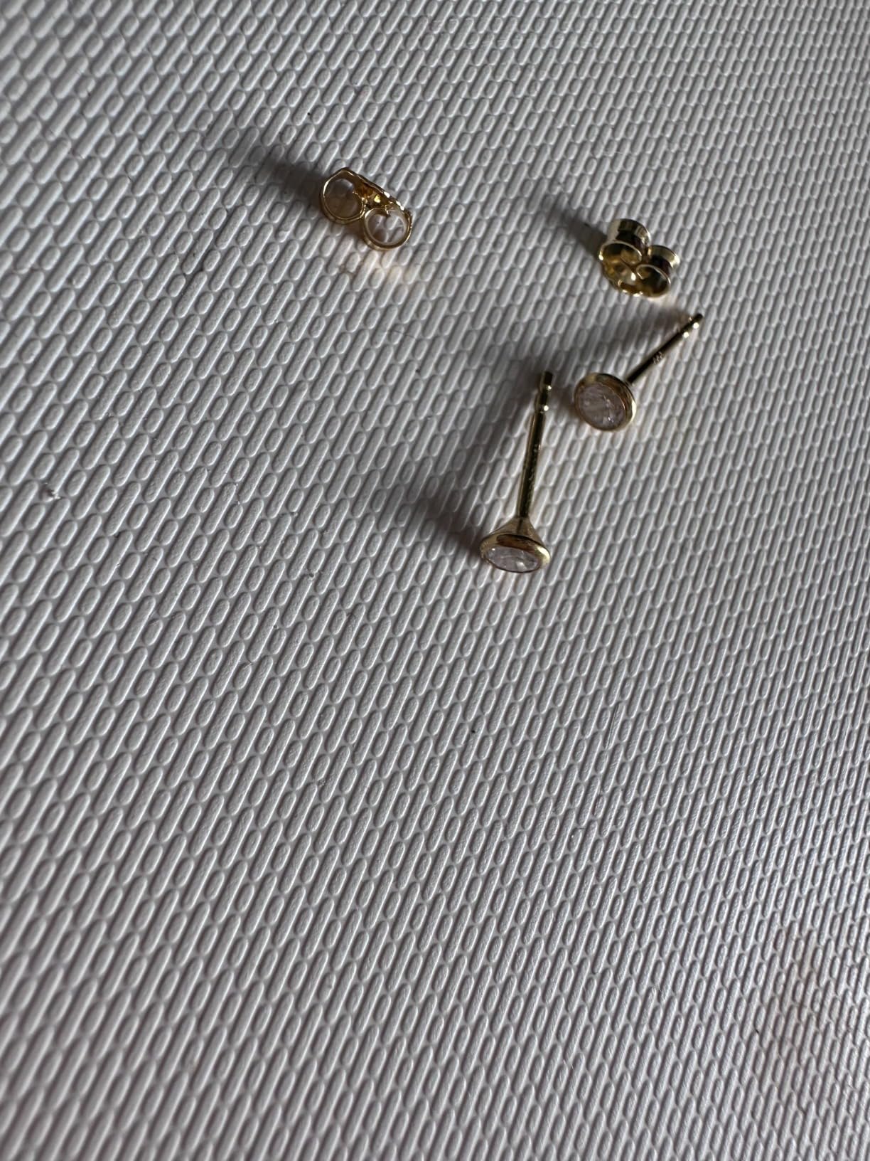 NKlaus Jewellery Ohrstecker 333 Gelbgold 3,5mm Zirkonia