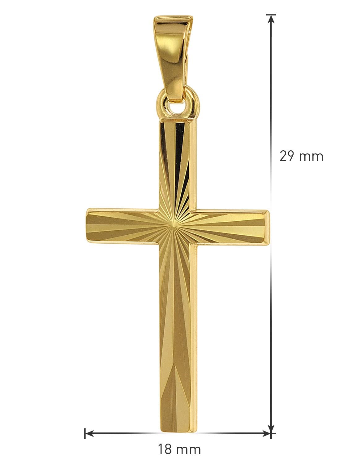 trendor Halsketten Kreuz-Anhänger Gold 750 50 cm 75438 Kette
