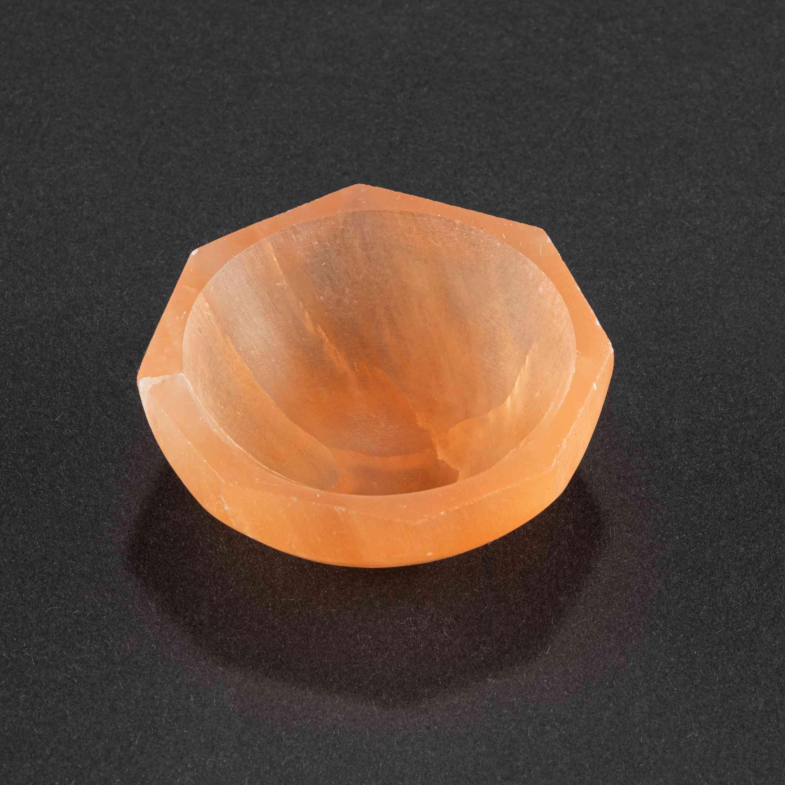 NKlaus Healing Crystals Selenit-Schale 6x6cm Pfirsich
