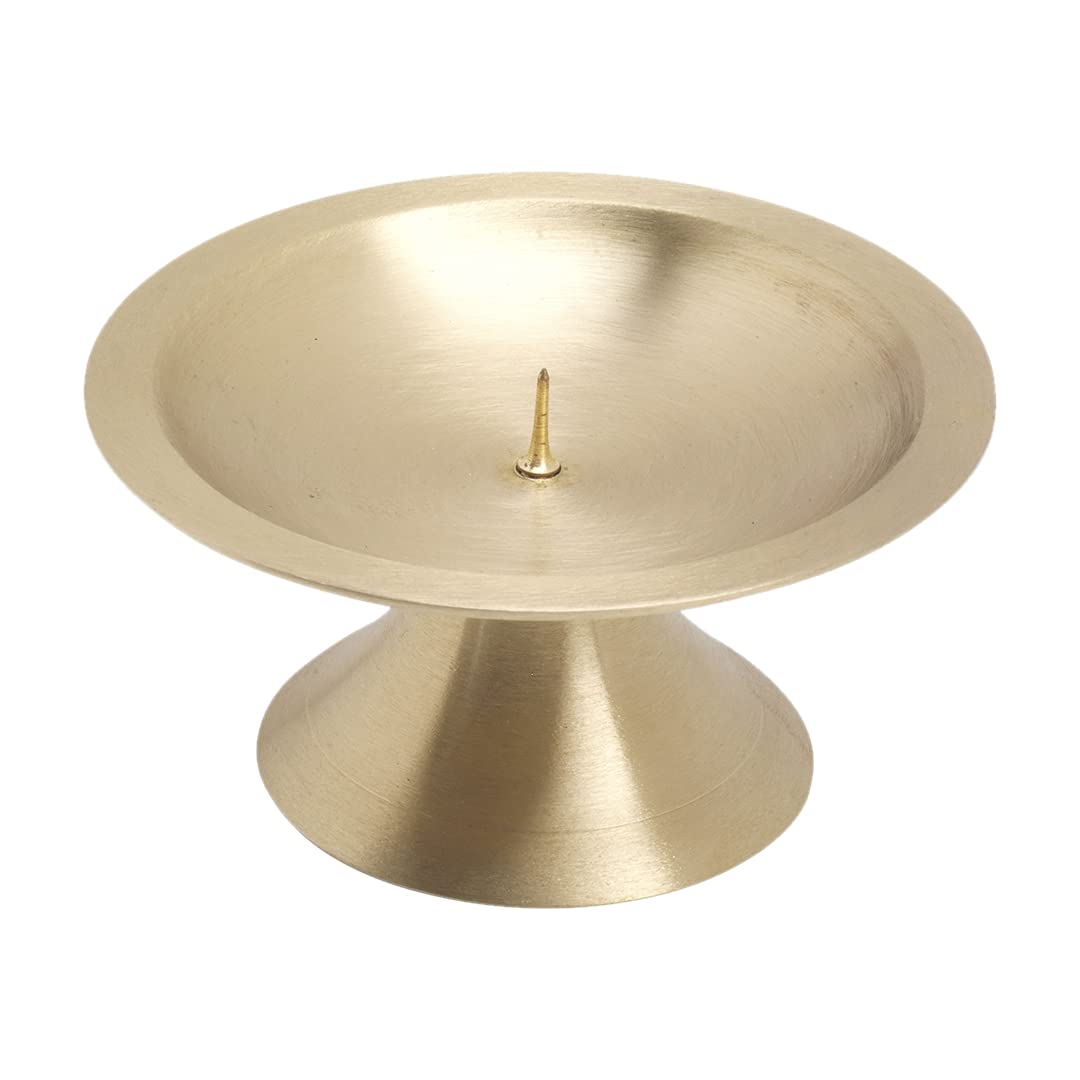 NKlaus Scheibenleuchter Messing goldmatt Dornleuchter Ø 9 cm