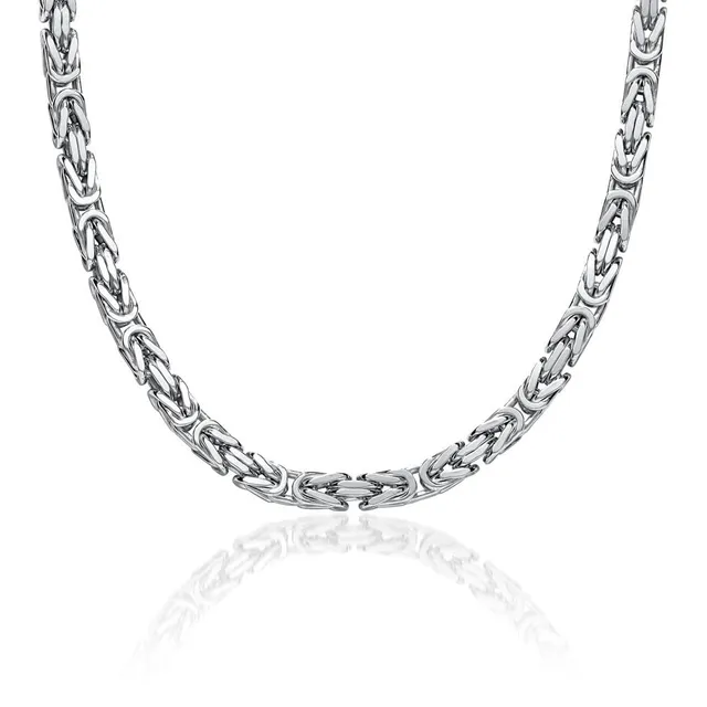 JEWLIX Königskette 925 Silber rhodiniert 5mm Vierkant