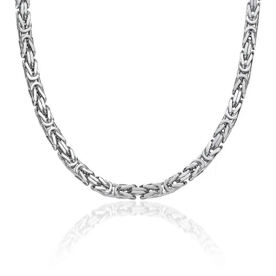 JEWLIX Königskette 925 Silber rhodiniert 5mm Vierkant