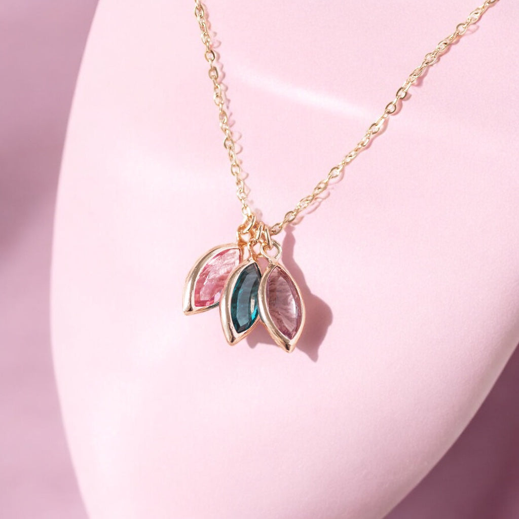 Joy by Corrine Smith Marquise Halskette Roségold Geburtsstein