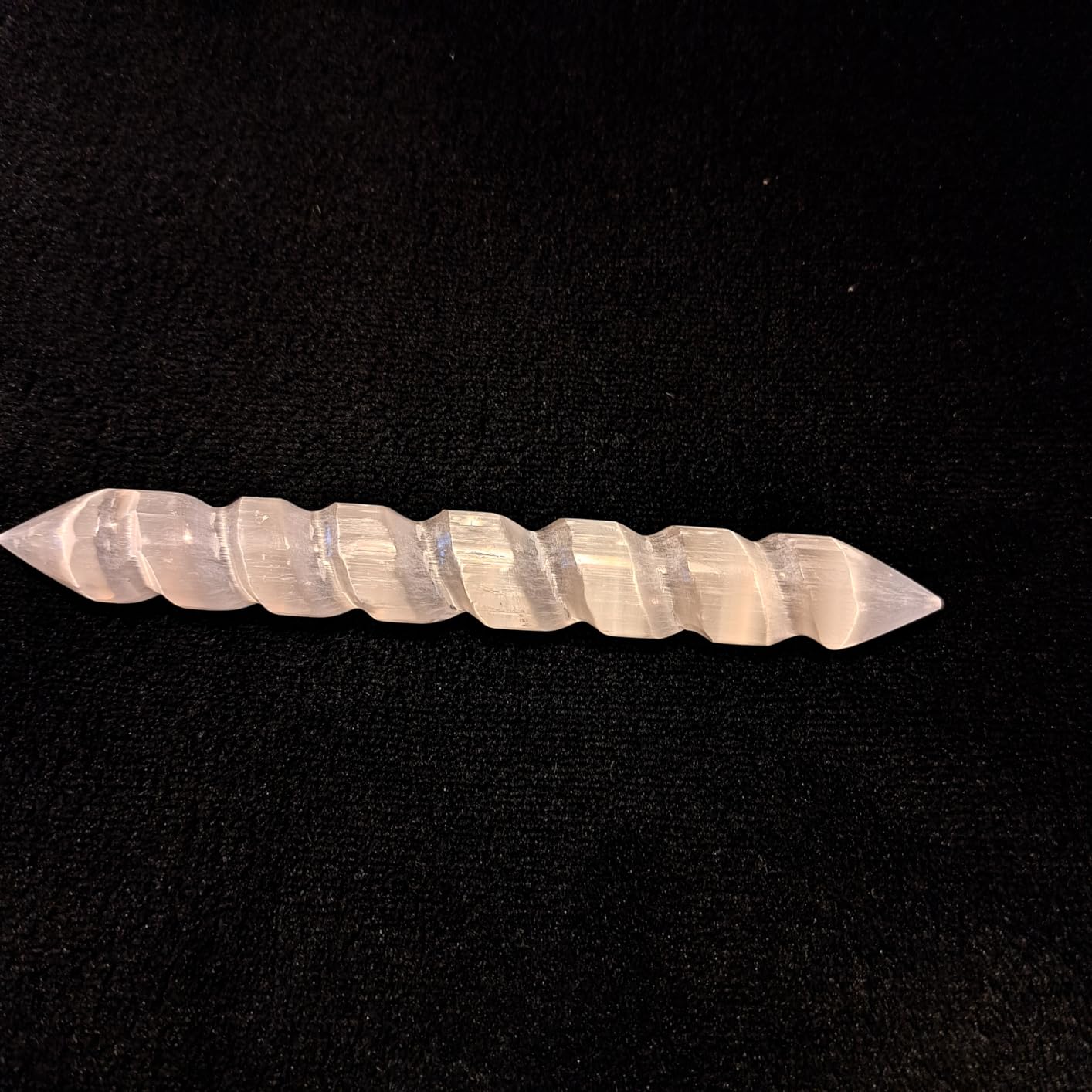 NKlaus Selenit Doppelspitzen Massagestab 14cm Naturstein