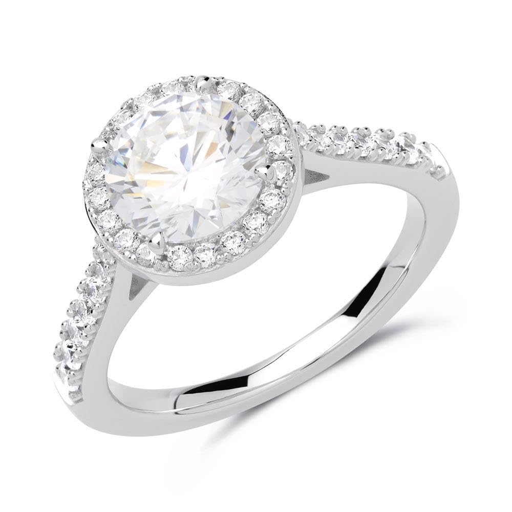 JEWLIX VR0159 Damenring Silber Gr.54mm Halo Zirkonia