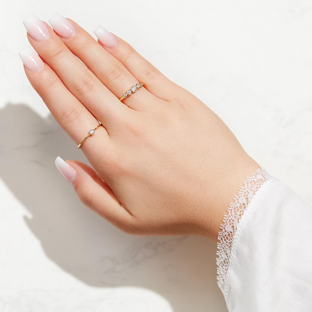 JEWLIX Ring Silber 925 vergoldet Zirkonia Gr. 52