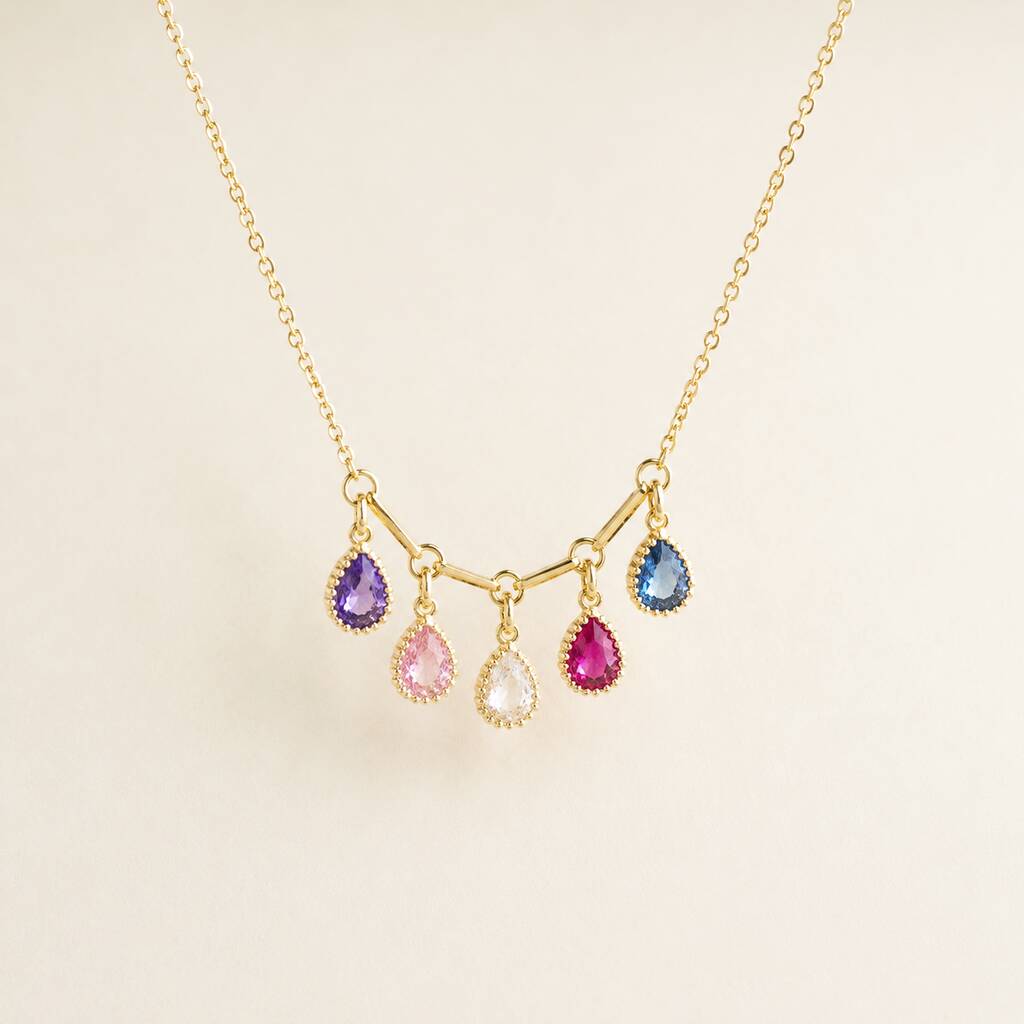 Joy by Corrine Smith Family Halskette Gold mit Geburtsstein