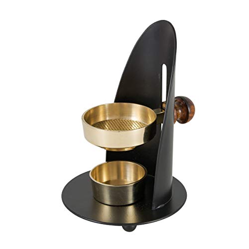NKlaus Home Scents Weihrauchbrenner Gold Räuchergefäß 14cm verstellbar