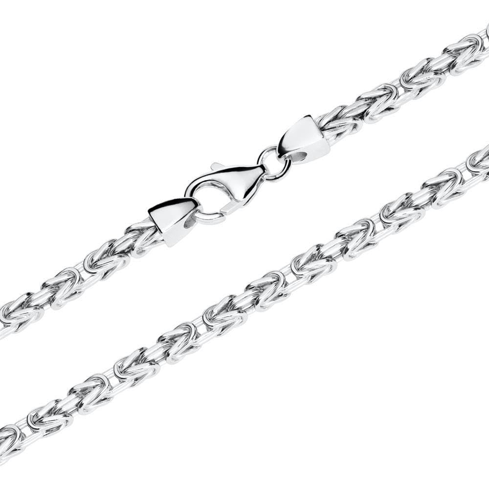 JEWLIX Königsketten Silberkette 925 3 mm 45 cm rhodiniert
