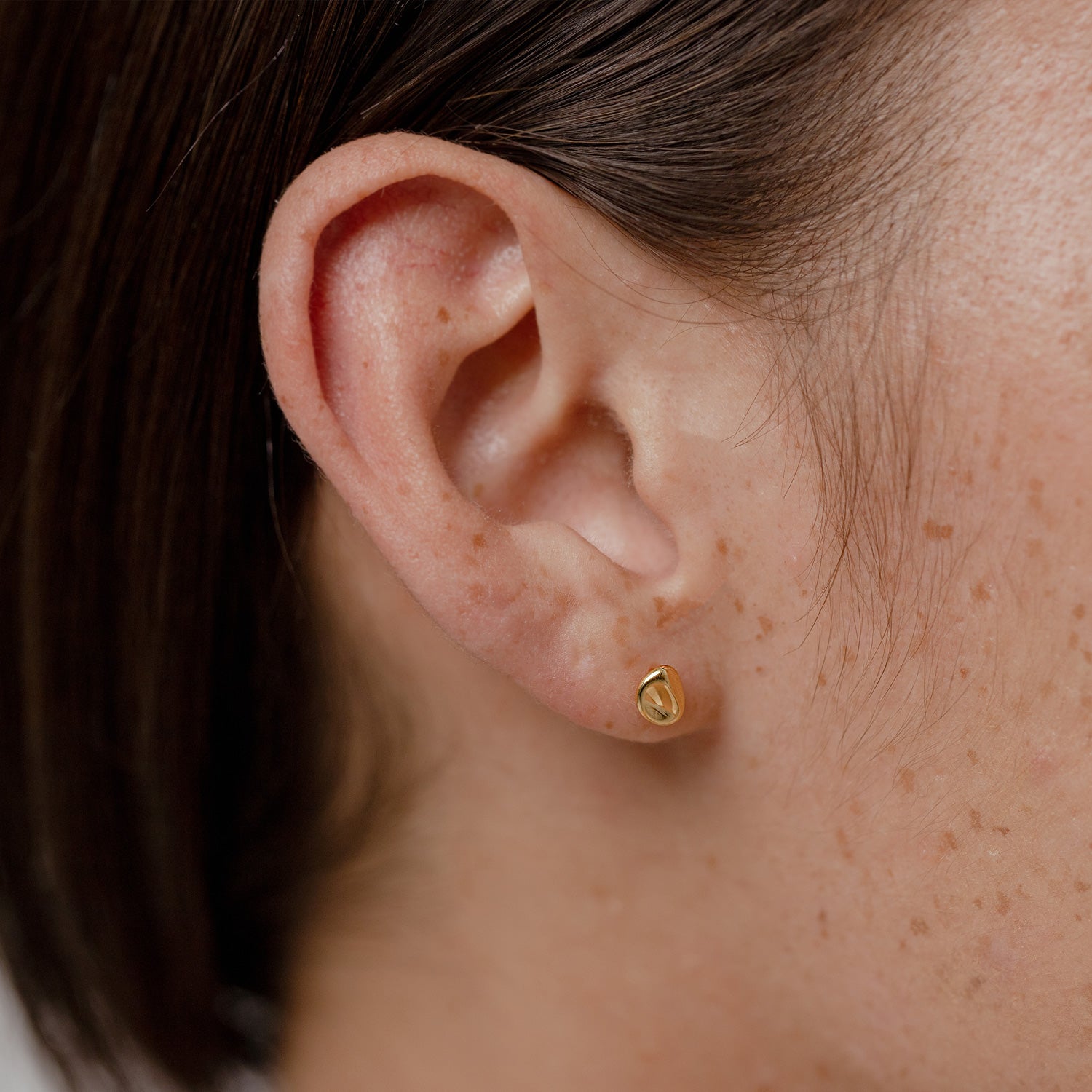 Stilnest The Dimples Ohrstecker 925 Silber Gold Vermeil