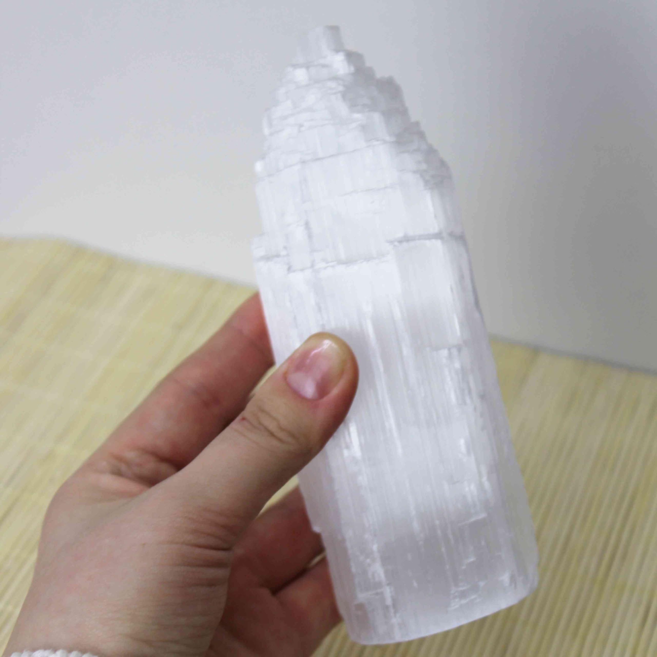 NKlaus Healing Crystals Selenit-Turm 15,5x5 cm 560 g