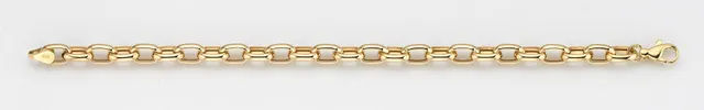 Eugen Rühle Ankerketten Fantasiekette 6,7mm Halskette 45cm 585 Gelbgold