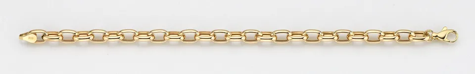 Eugen Rühle Ankerketten Fantasiekette 6,7mm Halskette 45cm 585 Gelbgold