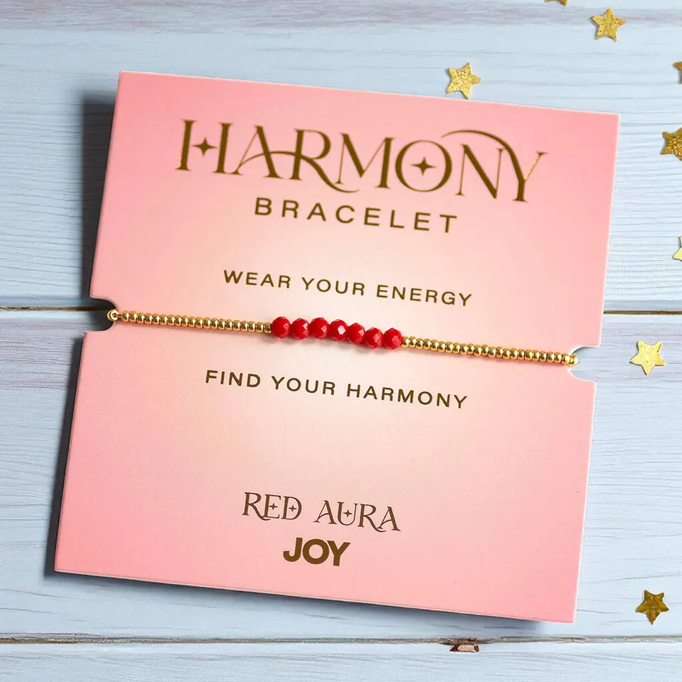 Joy by Corrine Smith Red Aura Harmony Armband Gold Rot Kristall