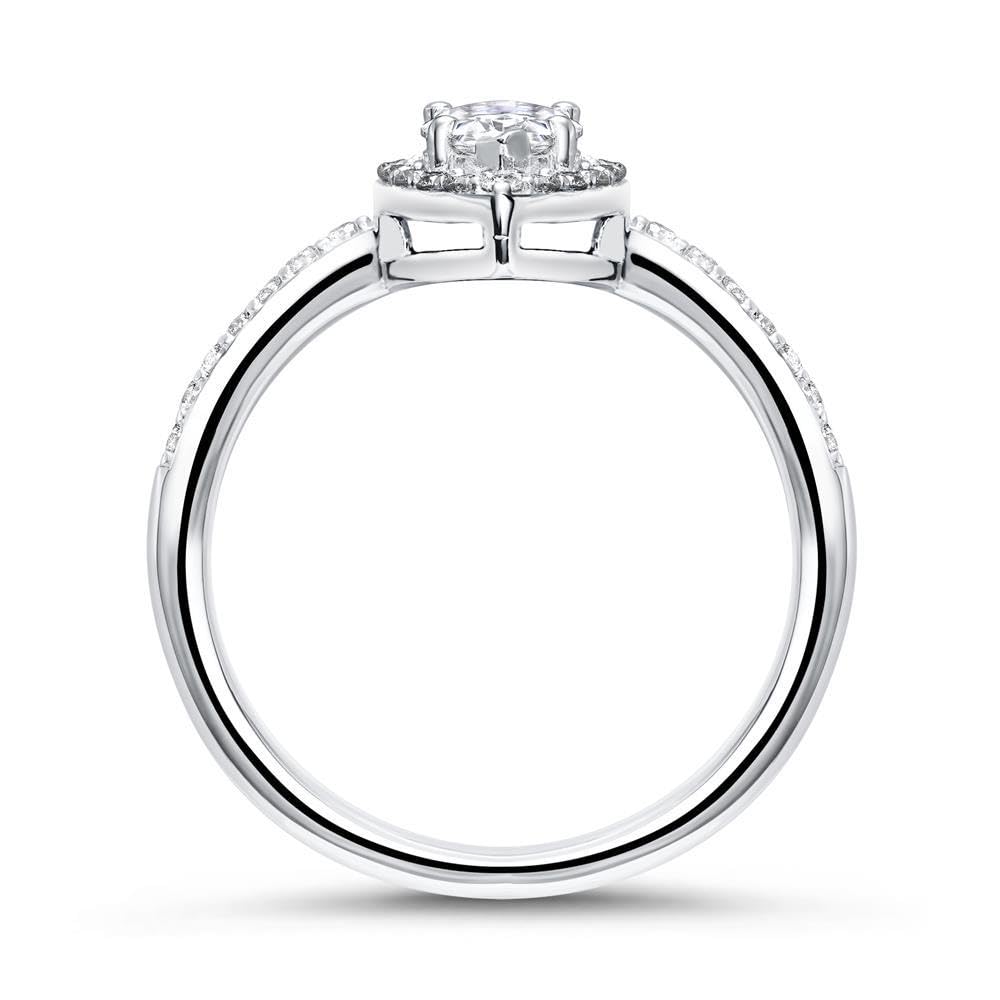 JEWLIX Verlobungsring Silber Tropfen Zirkonia Gr. 56